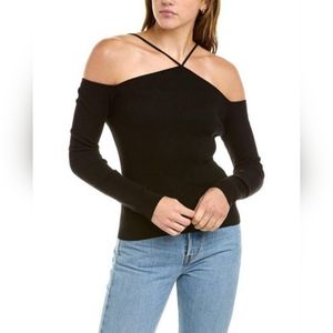 Modern Citizen Open Shoulder Knit Black Sweater Size Xl Nwot